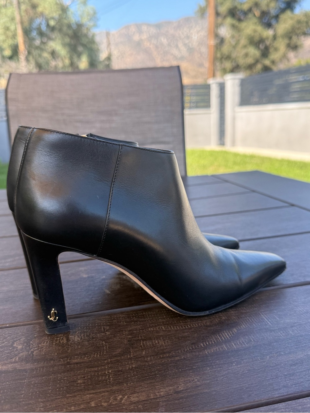 Jimmy Choo Merche Soft Leather Low-Cut Booties Black Size 38